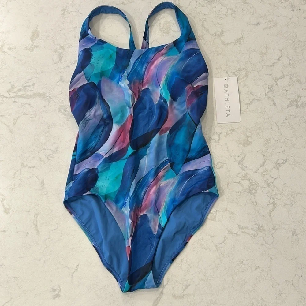 NWT Athleta Malibu Printed One Piece Swimsuit Women’s Medium